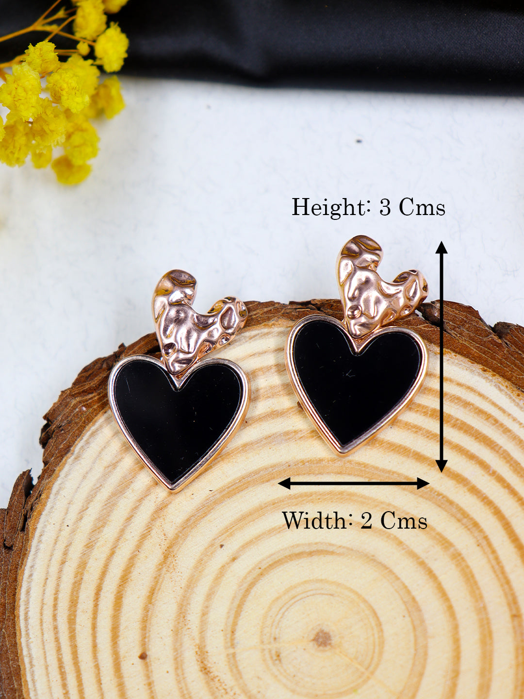 Double Heart Dangle Earring | Gold | Silver | Rose Gold