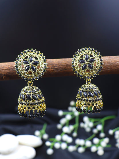 Elegant Gold Plated Brass Jhumka | 10 Colours