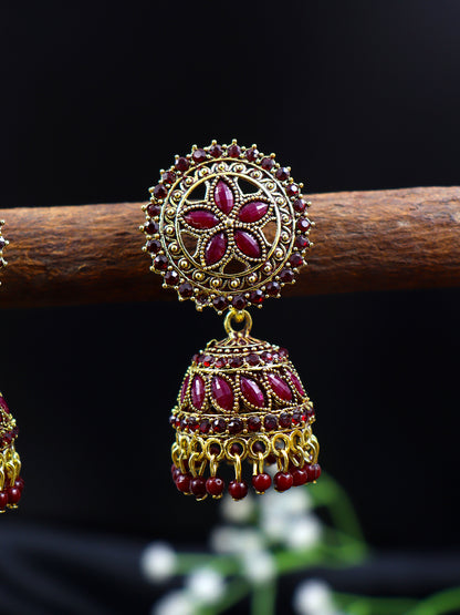 Elegant Gold Plated Brass Jhumka | 10 Colours