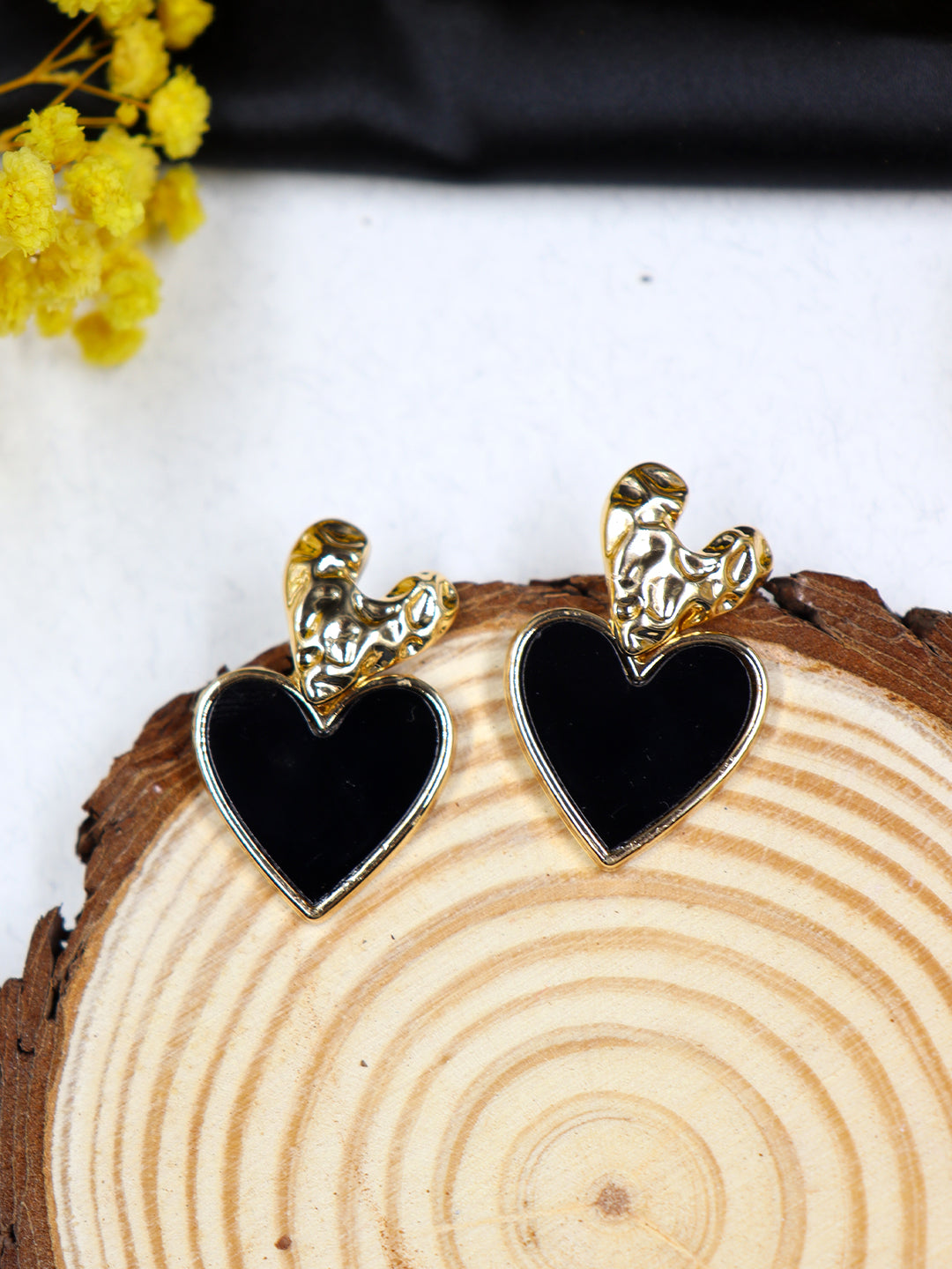 Double Heart Dangle Earring | Gold | Silver | Rose Gold