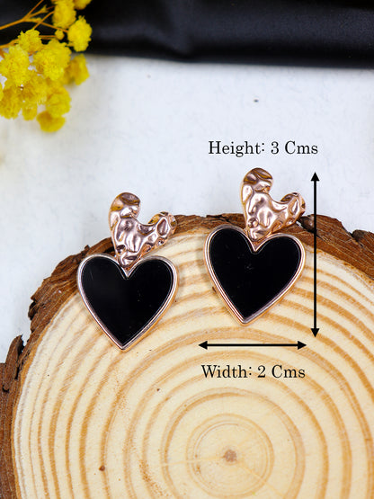 Double Heart Dangle Earring | Gold | Silver | Rose Gold