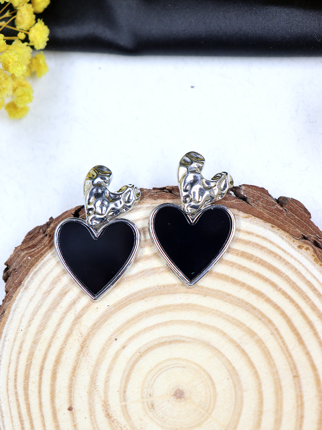 Double Heart Dangle Earring | Gold | Silver | Rose Gold