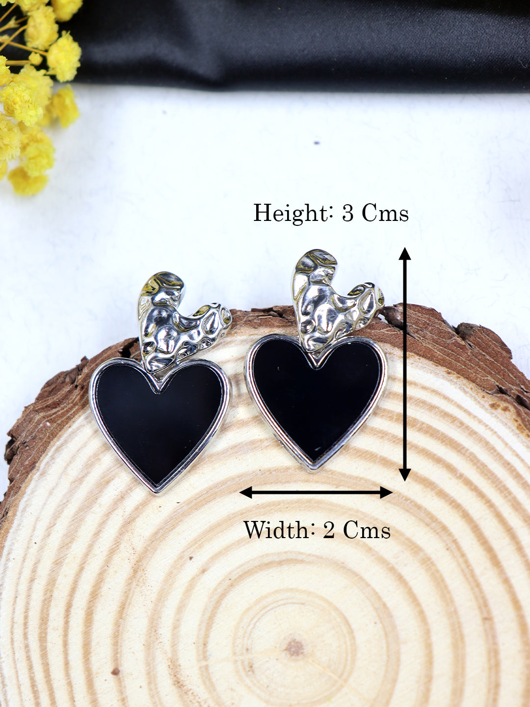 Double Heart Dangle Earring | Gold | Silver | Rose Gold