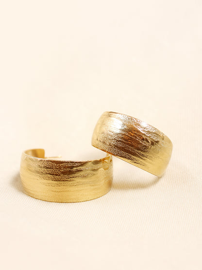 Crescent Hoop Earring - Gold Plated