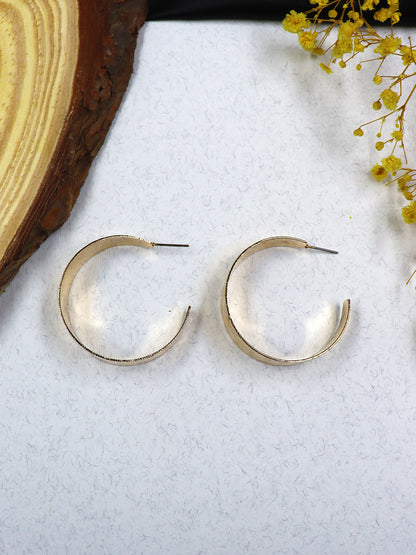 Hoop Crescent Earring | Gold