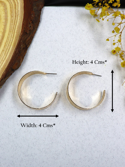 Hoop Crescent Earring | Gold