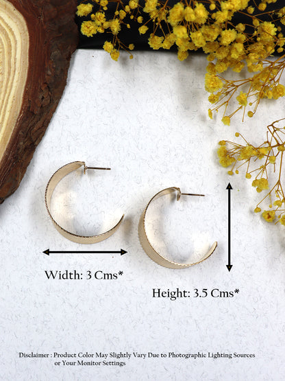 Gold Plated - Contemporary Hoop Earrings