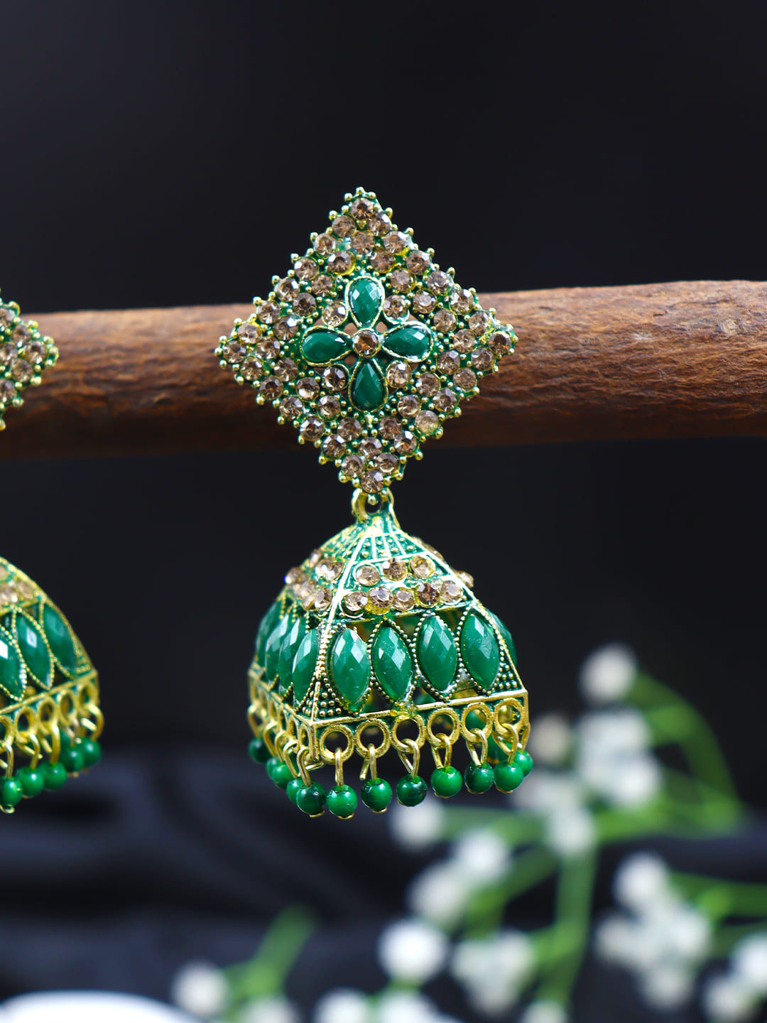 Contemporary Box Jhumka | 3 Colors