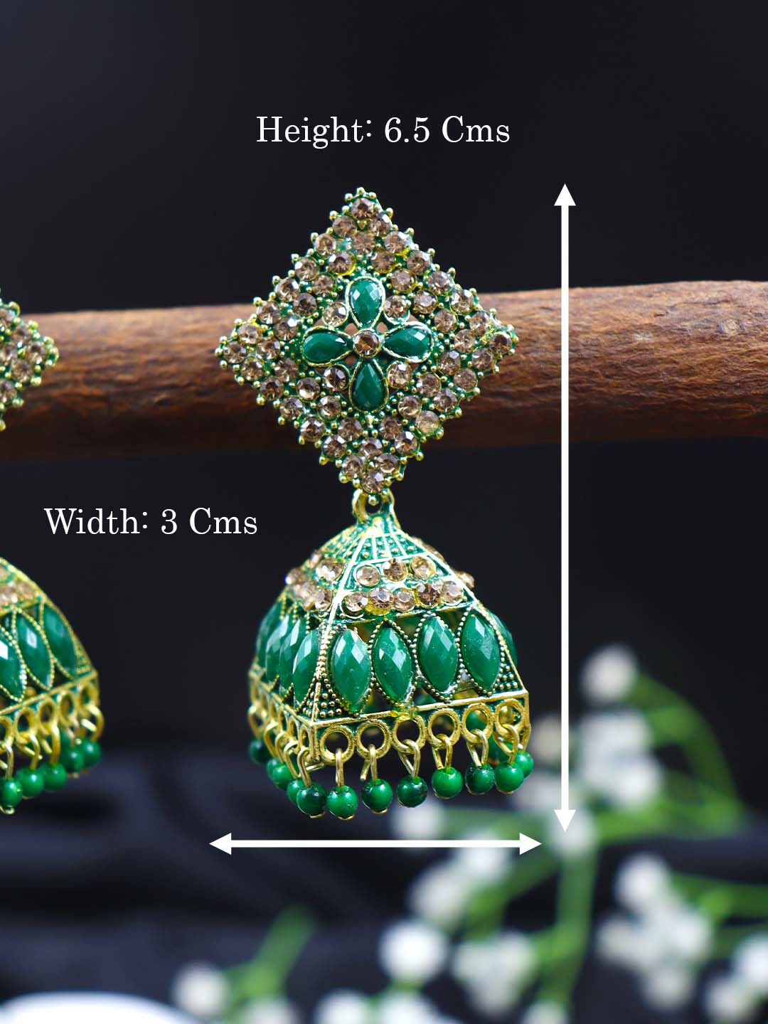 Contemporary Box Jhumka | 3 Colors
