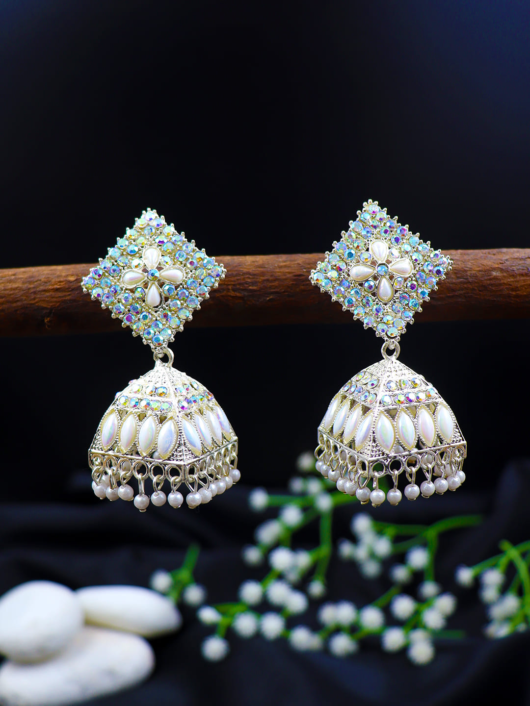 Contemporary Box Jhumka | 3 Colors