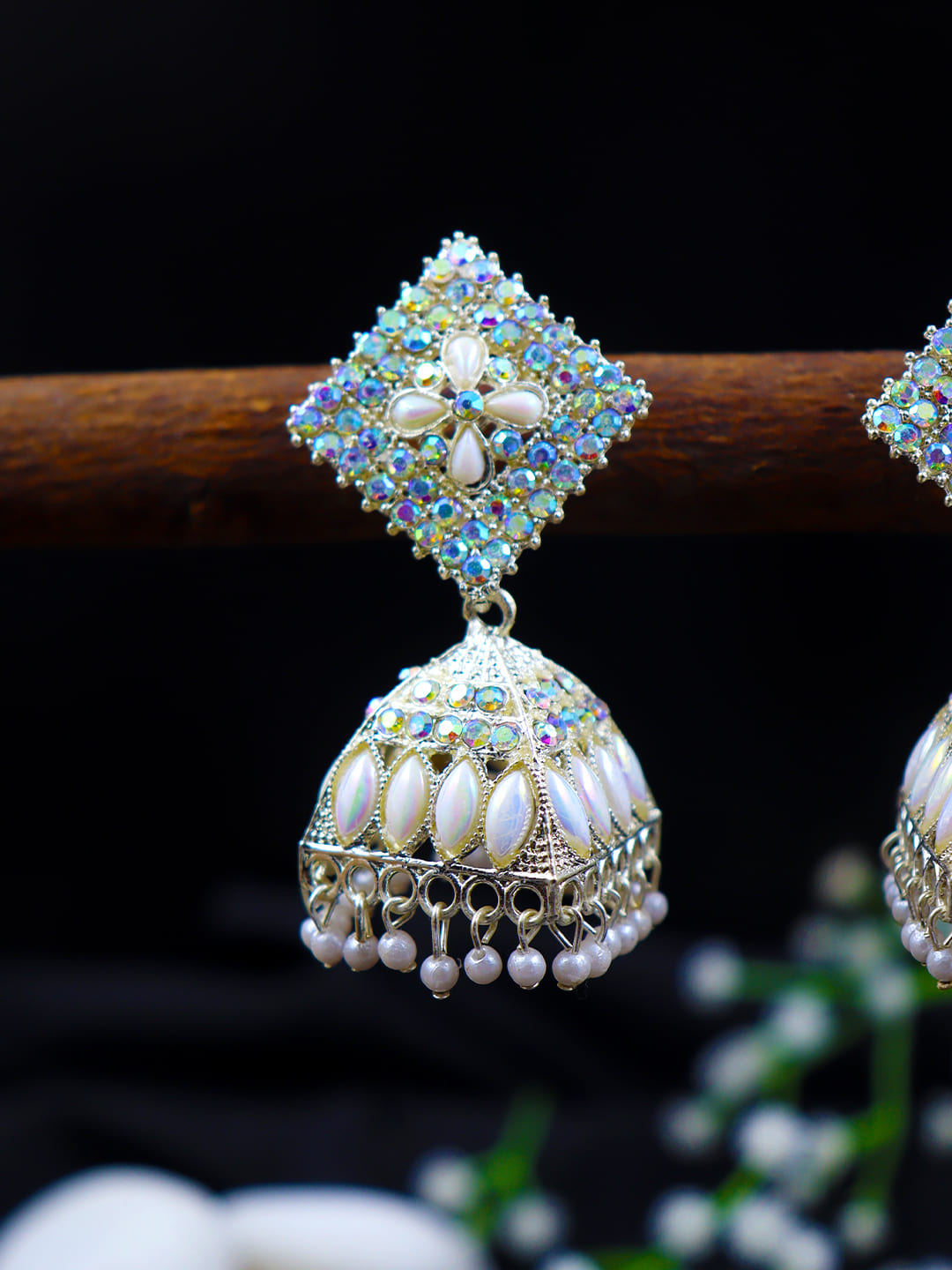 Contemporary Box Jhumka | 3 Colors