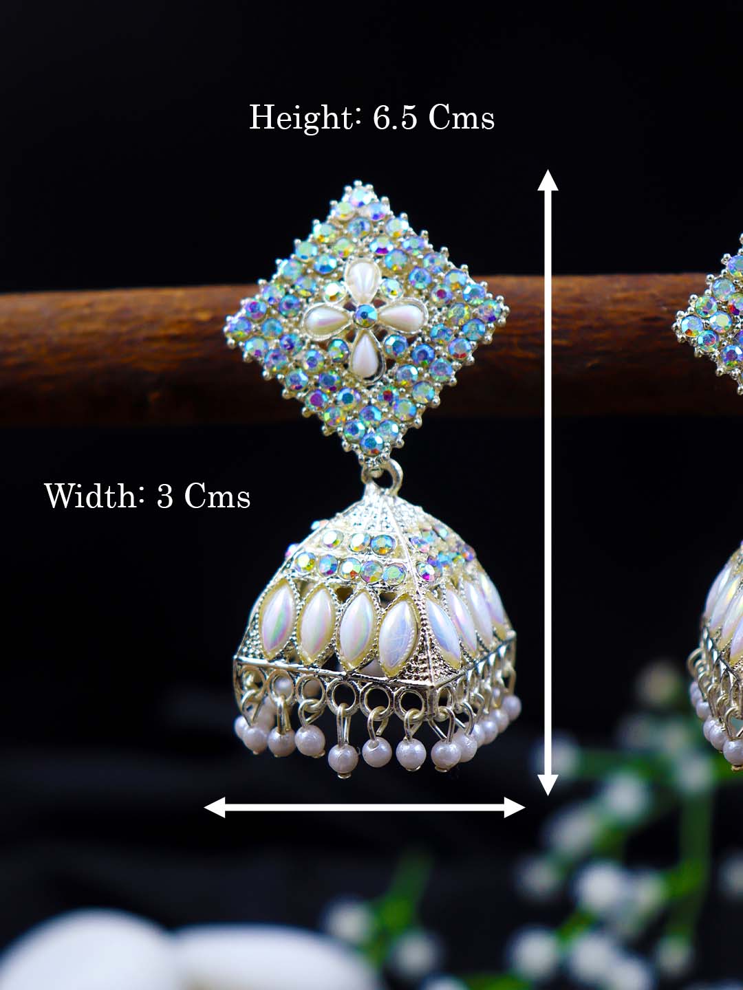 Contemporary Box Jhumka | 3 Colors