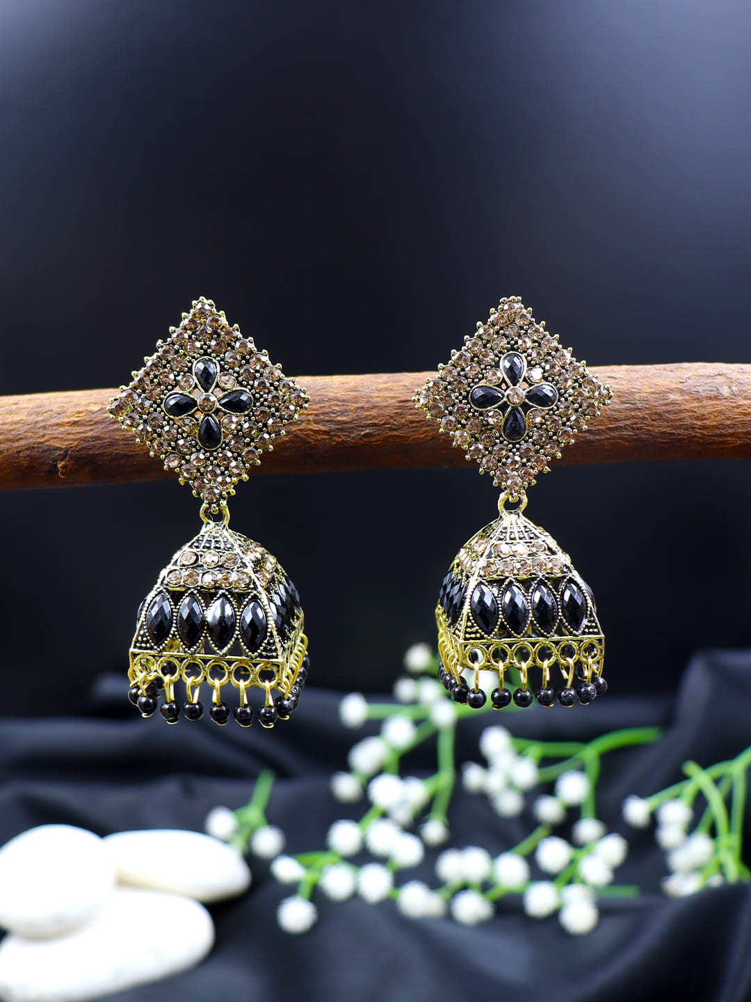 Contemporary Box Jhumka | 3 Colors