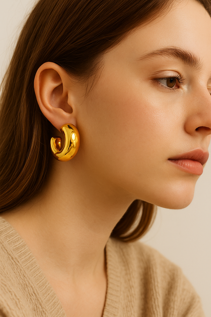 Golden Cashew Earring