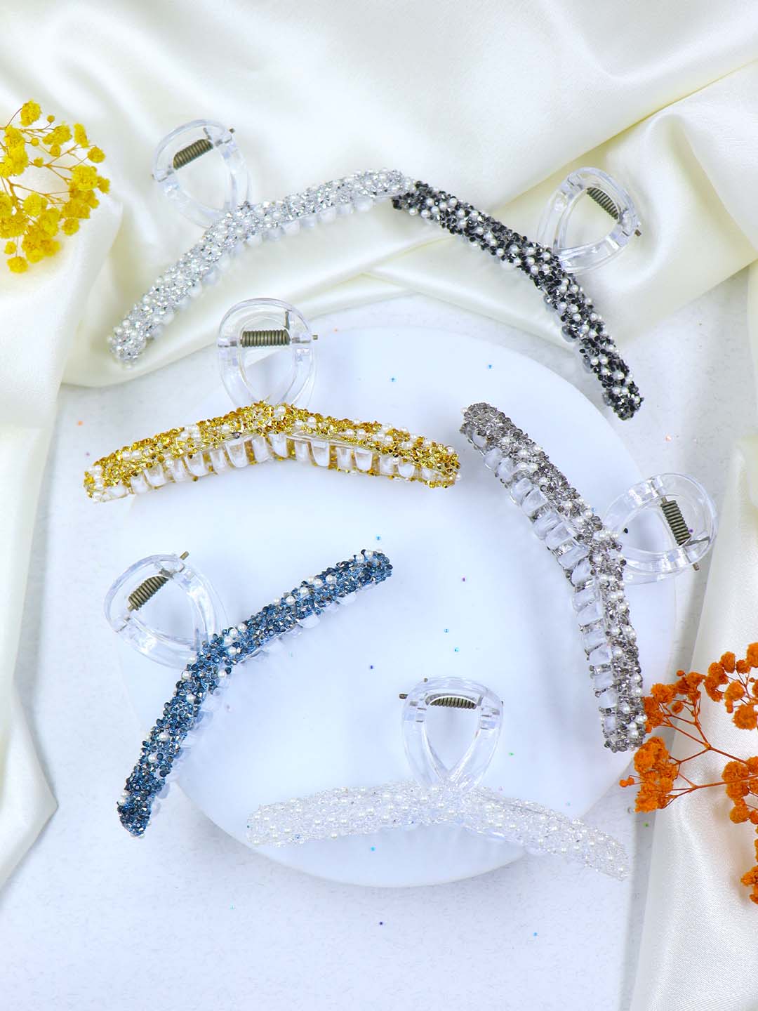 Korean Glitter Hair Claw | 6 Colors | Size Large