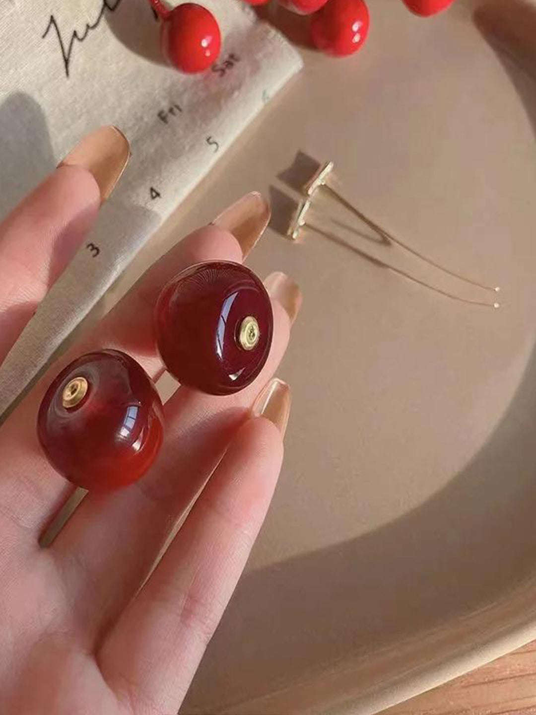 Red Cherry Earrings