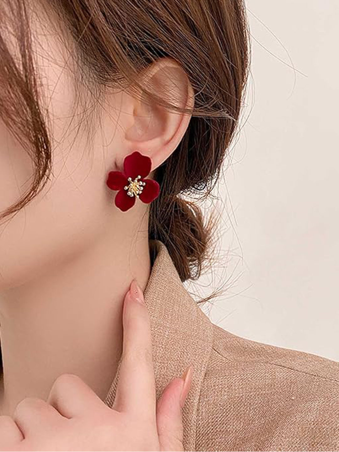 Velvet Flower Earring | 2 Colors