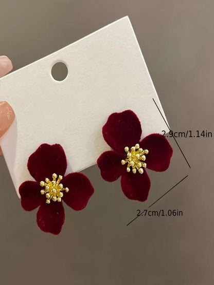 Velvet Flower Earring | 2 Colors