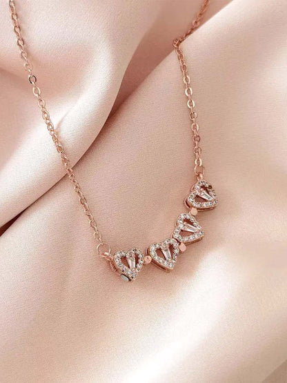 Two-in-One Heart Magnetic Clover Necklace
